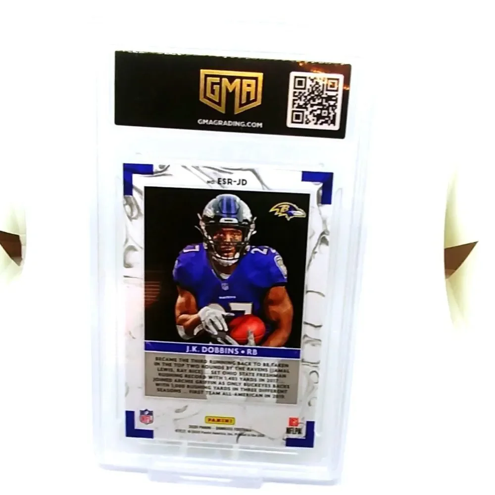2020 DONRUSS J.K. DOBBINS # JD ELITE GMA 10